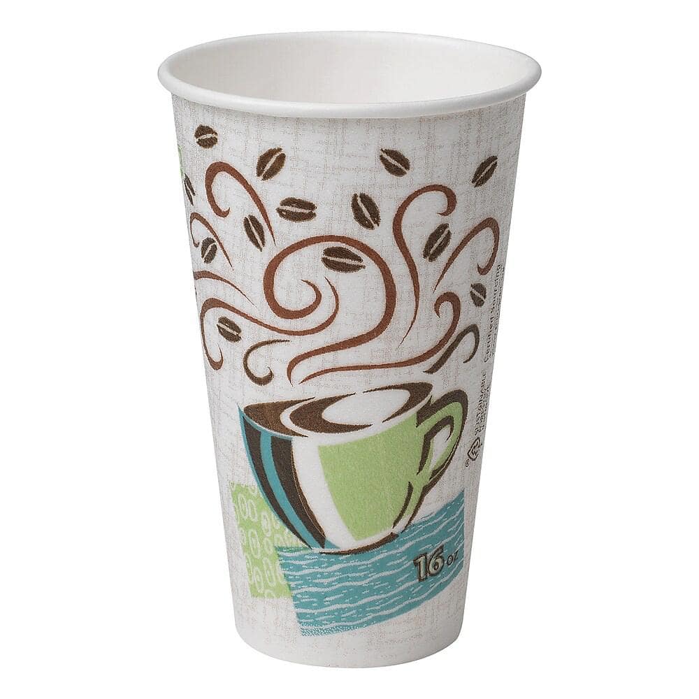 12 PC Solid Color Paper Coffee Cups with Lids & Sleeves