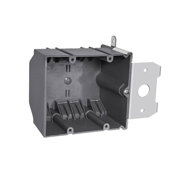 2-Gang 82.6 cu. in. Square PVC New Work Electrical Boxes with Adjustable Bracket (48-Case)