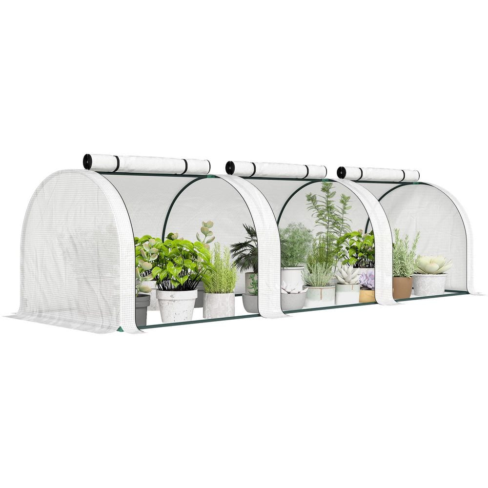 9.7 ft. W x 3.3 ft. D x 2.6 ft. H PE White Greenhouse price history on PriceWatchPro