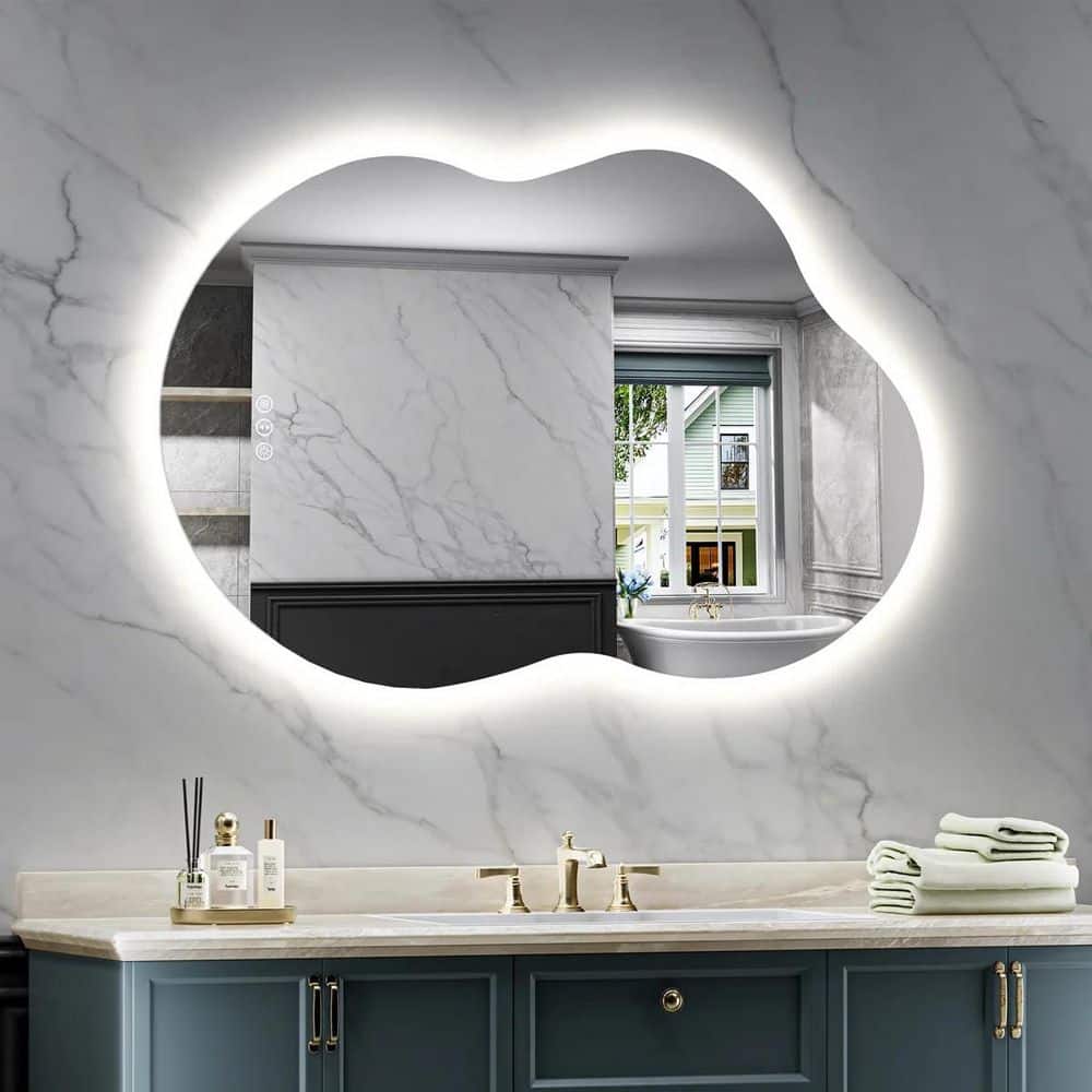 24 in. W x 36 in. H Novelty/Specialty Frameless LED Lighted Anti-Fog Wall Bathroom Vanity Mirror, Tempered Glass, UL price history on PriceWatchPro