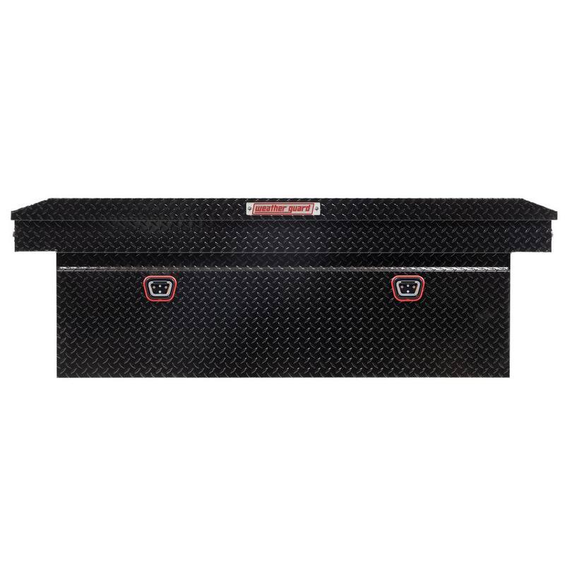 72 in. Gloss Black Aluminum Full Size Deep Crossover Truck Tool Box