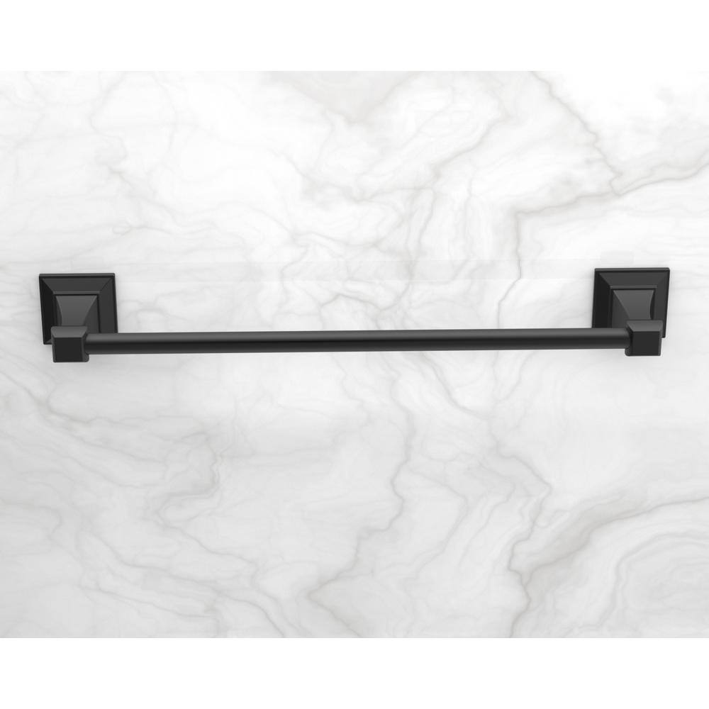 Glacier Bay Lorent 18 in. Towel Bar in Matte Black BTH018112 The