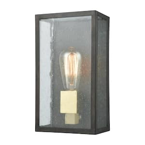 Minersville Blackened Bronze Outdoor Hardwired Wall Sconce with No Bulbs Included