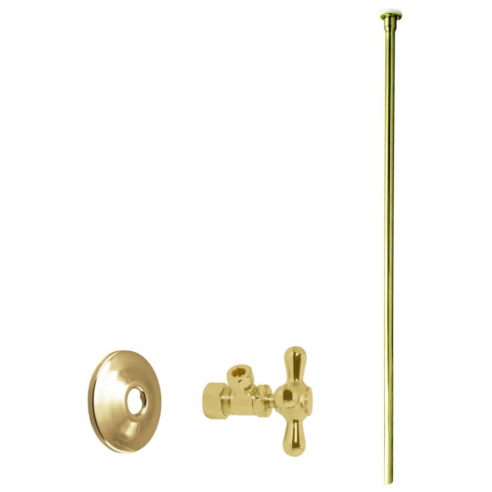 5/8 in. x 3/8 in. OD x 20 in. Flat Head Toilet Supply Line Kit with Cross Handle Angle Shut Off Valve, Polished Chrome price history on PriceWatchPro