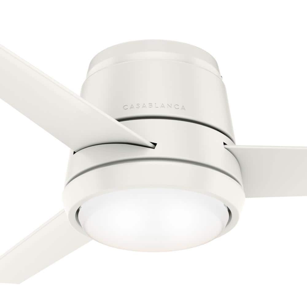 Fresh White 44" Low Profile 3-Blade Ceiling Fan with LED Light