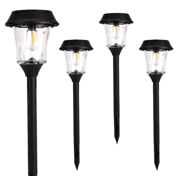 4 Pack Solar Pathway Lights Outdoor, Garden Stake