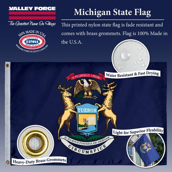 Michigan State Police Flag 3 ft x 5 ft Nylon