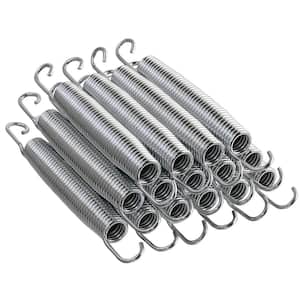 Machrus Upper Bounce 8.5 in. Trampoline Springs, HeavyDuty Galvanized, Set of 15 (Spring Size Measures Hook to Hook)