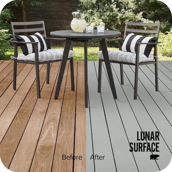 5 gal. #N460-3 Lunar Surface Solid Color Waterproofing Exterior Wood Stain and Sealer