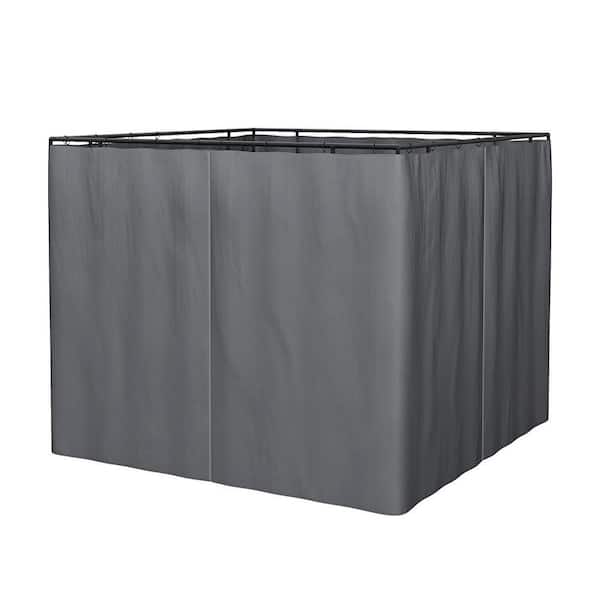 10 ft. x 10 ft. Gazebo Replacement Gazebo Sidewall with Zippers, 4-Side Sidewall for Patio Gazebos