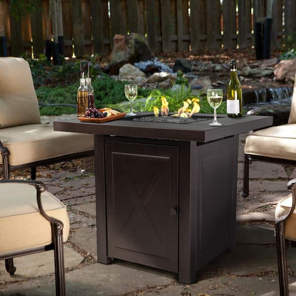 Barton 30 In X 29 Square Aluminum, Can A Propane Fire Pit Be Used On Covered Patio