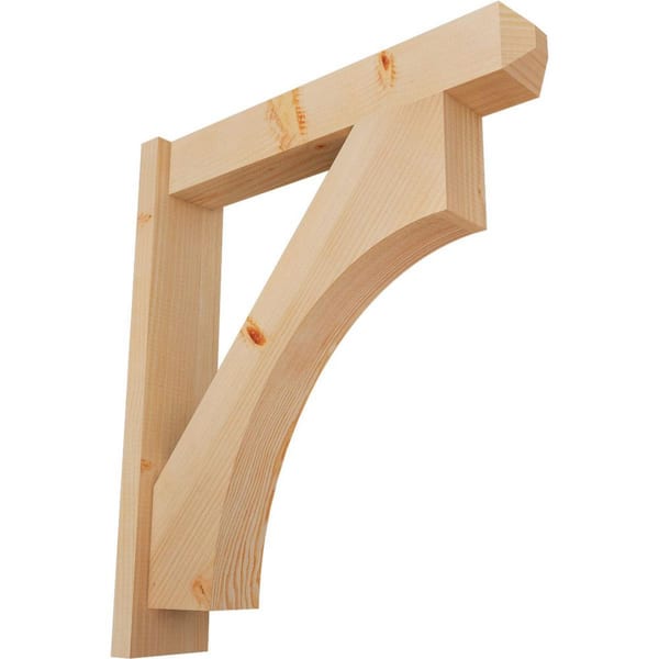 Ekena Millwork 6 in. x 30 in. x 26 in. Douglas Fir Westlake Craftsman Smooth Outlooker