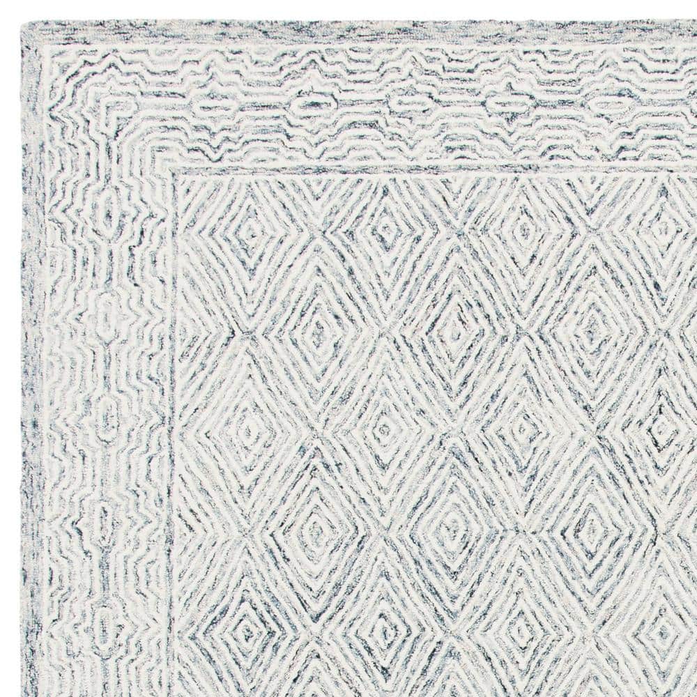 Hand-Tufted Capri Blue Wool 8' x 10' Rectangular Area Rug