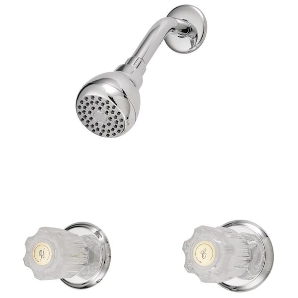 EZ-FLO Traditional Collection 2-Handle Washerless Shower Trim Kit in Chrome