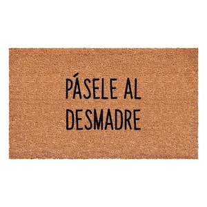 Pasele al Desmadre Script Multi-Colored 17 in. x 29 in. Indoor or Outdoor Spanish Doormat