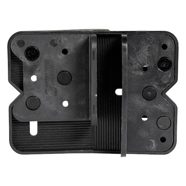 Black Heavy Duty Nylon Polymer Self-Closing Multi-Adjustable Gate Hinges (2-Pack)