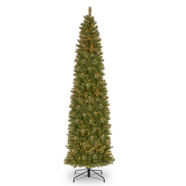 12 ft. Tacoma Pine Pencil Slim Tree with Clear Lights