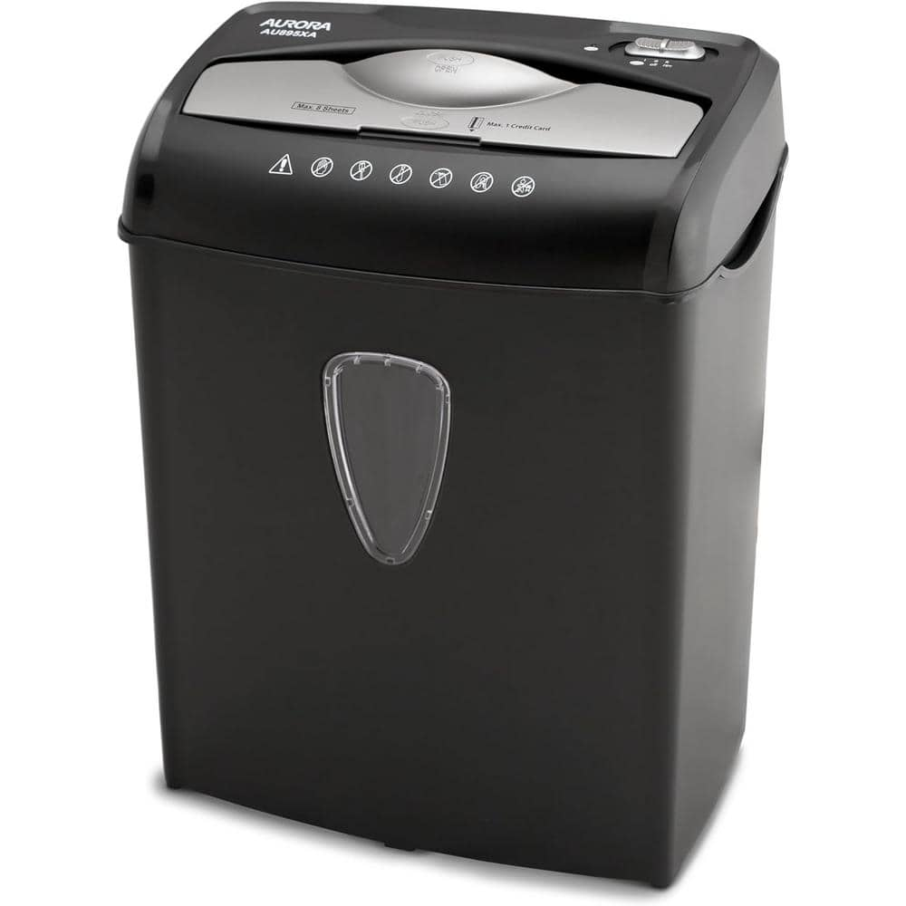 8-Sheet Professional Cross-Cut Paper and Credit Card Shredder with 3.4 gal. Bin in Black -  Etokfoks, MLPH005LT802