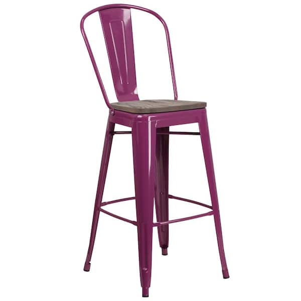 Flash Furniture 30 in. Purple Bar Stool