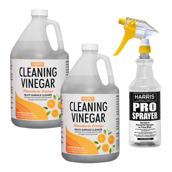 Harris 128 oz. Vinegar All Purpose Cleaner Mandarin Orange (2-Pack) and 32 oz. Spray Bottle Value Pack