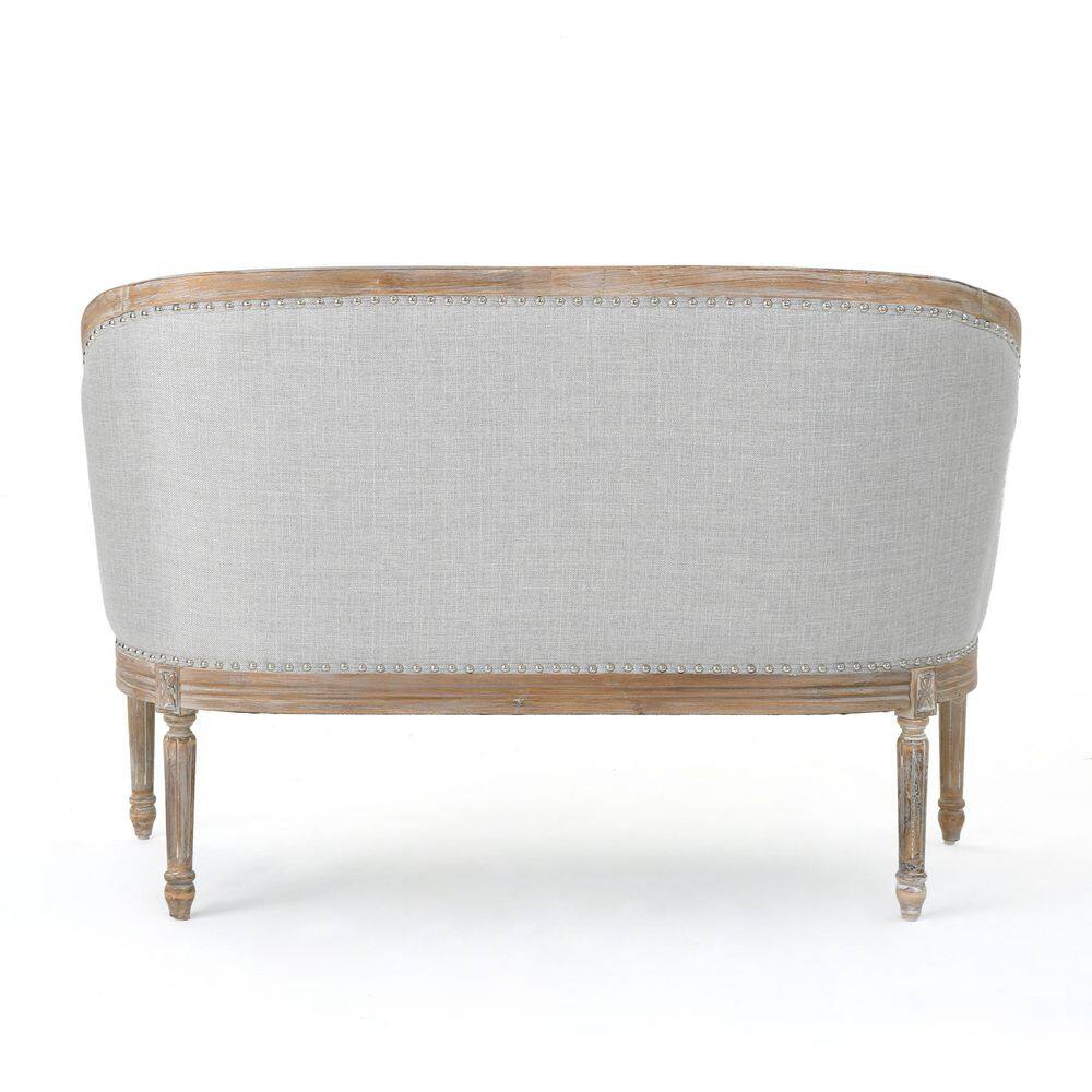 Elegant Chesterfield 49.5" Multicolor Fabric Loveseat with Nailhead Accents