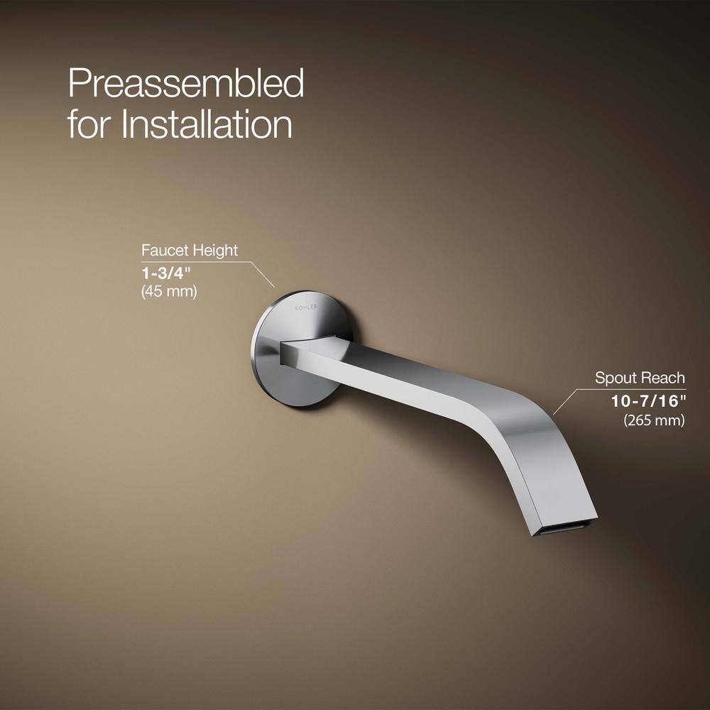 Polished Chrome Wall-Mount Bathroom Sink Faucet Trim