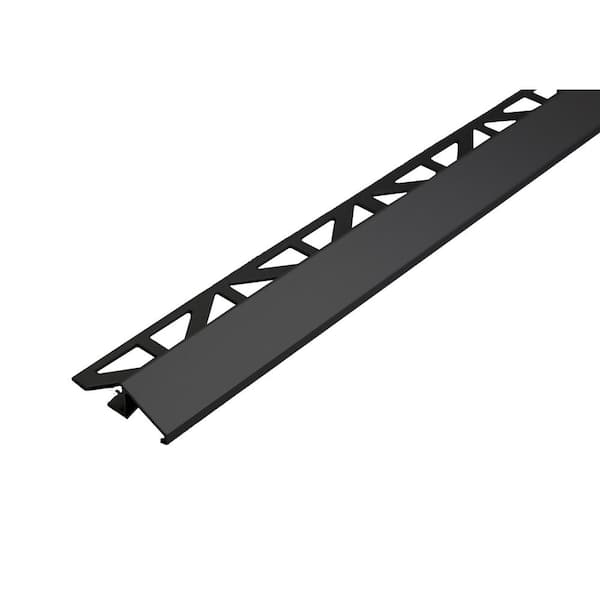 Duratrans TC Transition Trim 1/2 in.x 8 ft. 2-1/2 in. Aluminum Anodized Matte Black Molding and Transition Trim