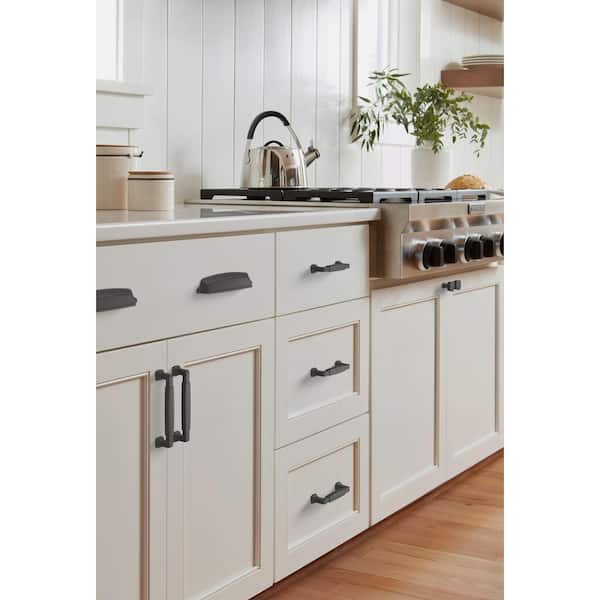 Stature 3-3/4 in. (96mm) Classic Matte Black Bar Cabinet Pull