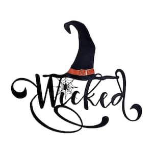 Tatum Black Wicked Witch Hat Wall Sign