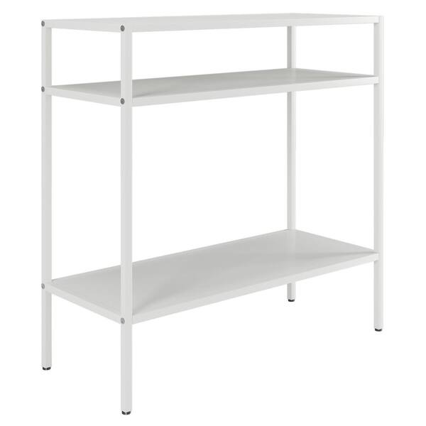 Meyer&Cross Ricardo 24 in. Matte White Rectangle Metal Side Table