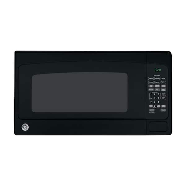 GE 2.0 cu. ft. 1200-Watt Countertop Microwave in Black with One Touch Cooking