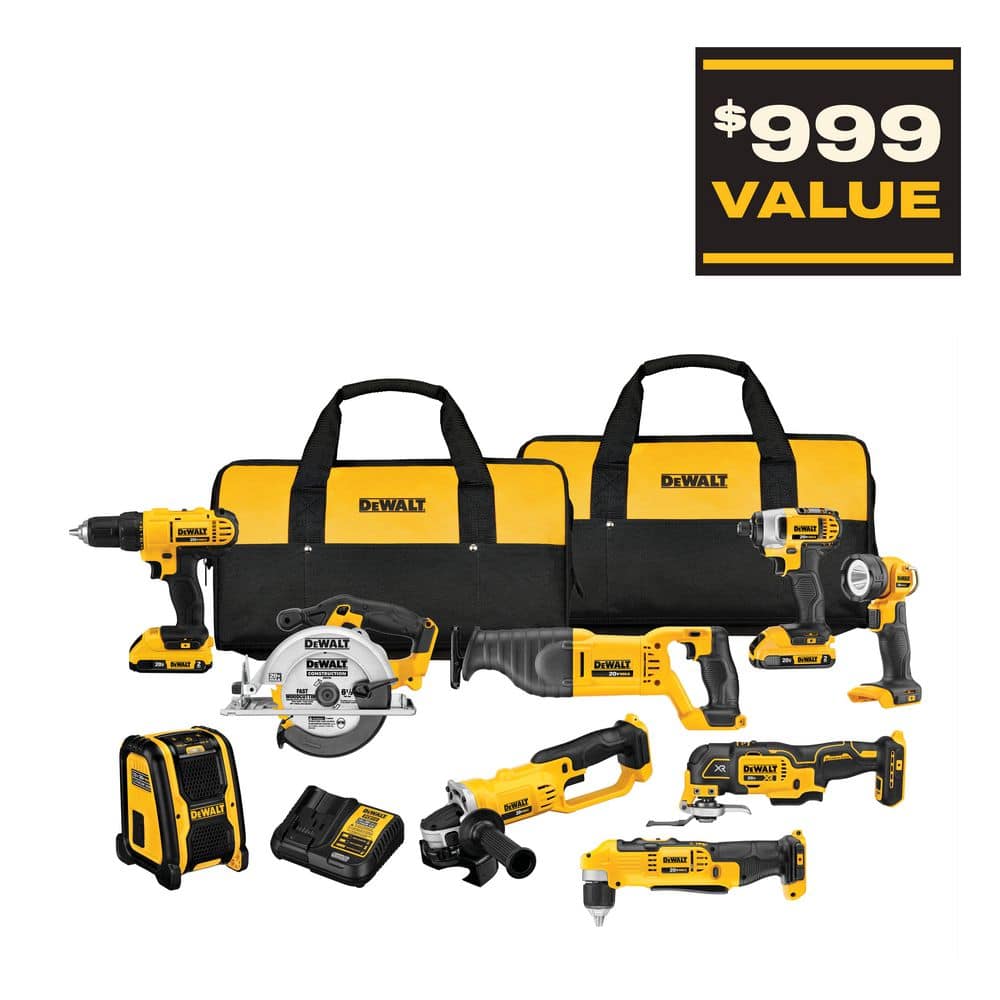 Father's Day 20-Volt Cordless 4-Tool Combo Kit (2) 1.5Ah Lithium-Ion Batteries and 16-inch Storage Bag　並行輸入品 DEWALT - Father\u0027s Day Gifts - Power Tool Combo Kits - The Home Depot