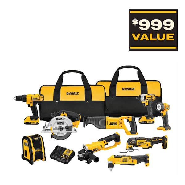 20V MAX Cordless 9 Tool Combo Kit with (2) 20V 2.0Ah Batteries and Charger