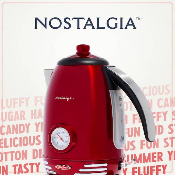 Nostalgia Red Retro 1500 W 1.7-Liter Stainless Steel Electric
