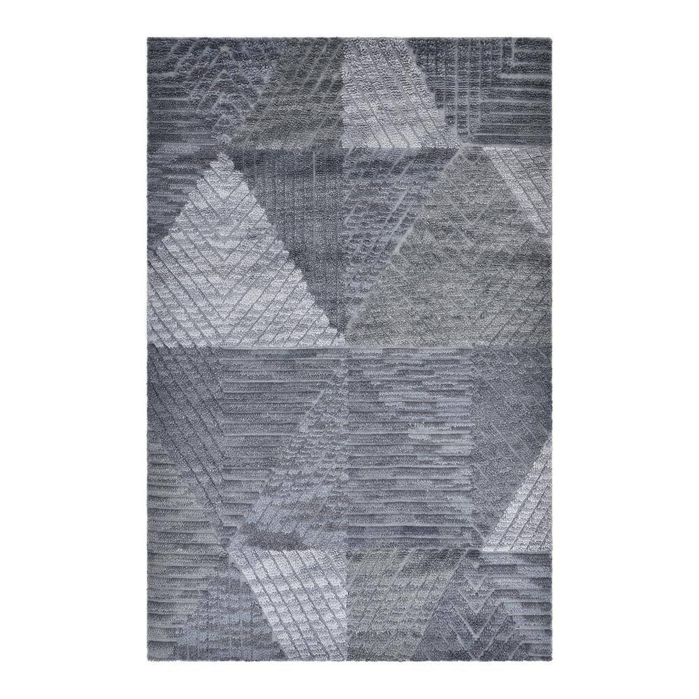 Solo Rugs Erie Contemporary Gray 5 ft. x 8 ft. Handmade Area Rug S3398