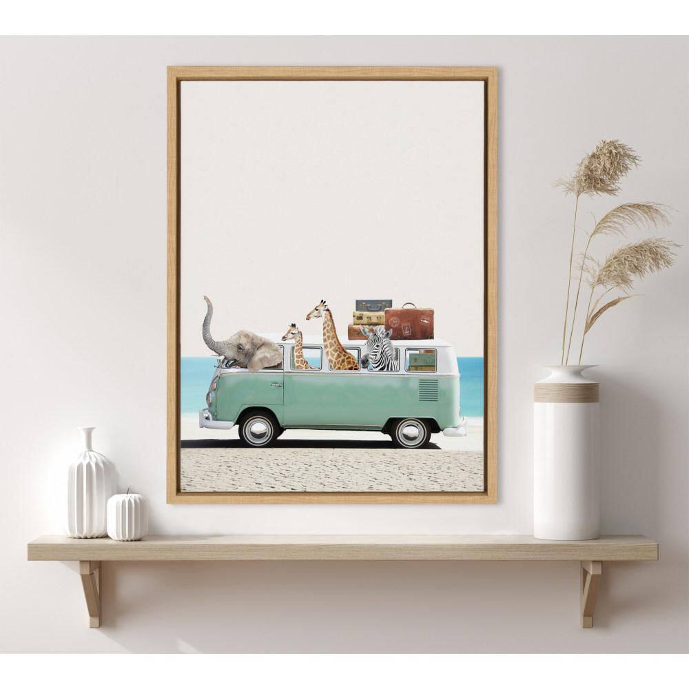 "Sylvie ""Summer Animal Adventures"" by July Art Prints Natural Framed Art Print 18 in. x 24 in." price history on PriceWatchPro