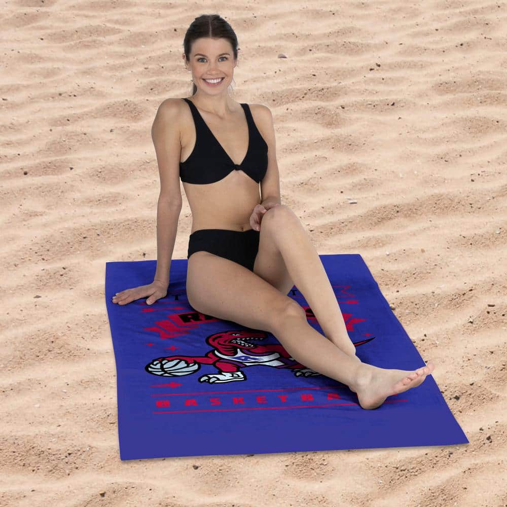 Toronto Raptors Blue and Red Cotton/Polyester Beach Towel