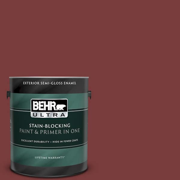 BEHR ULTRA 1 gal. #UL120-1 Royal Liqueur Semi-Gloss Enamel Exterior Paint and Primer in One