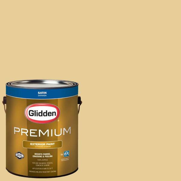 Glidden Premium 1 gal. #HDGY32D Soft Flaxen Gold Semi-Gloss Interior Paint with Primer