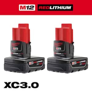 M12 12-Volt Lithium-Ion XC Extended Capacity 3.0 Ah Battery Pack (2-Pack)
