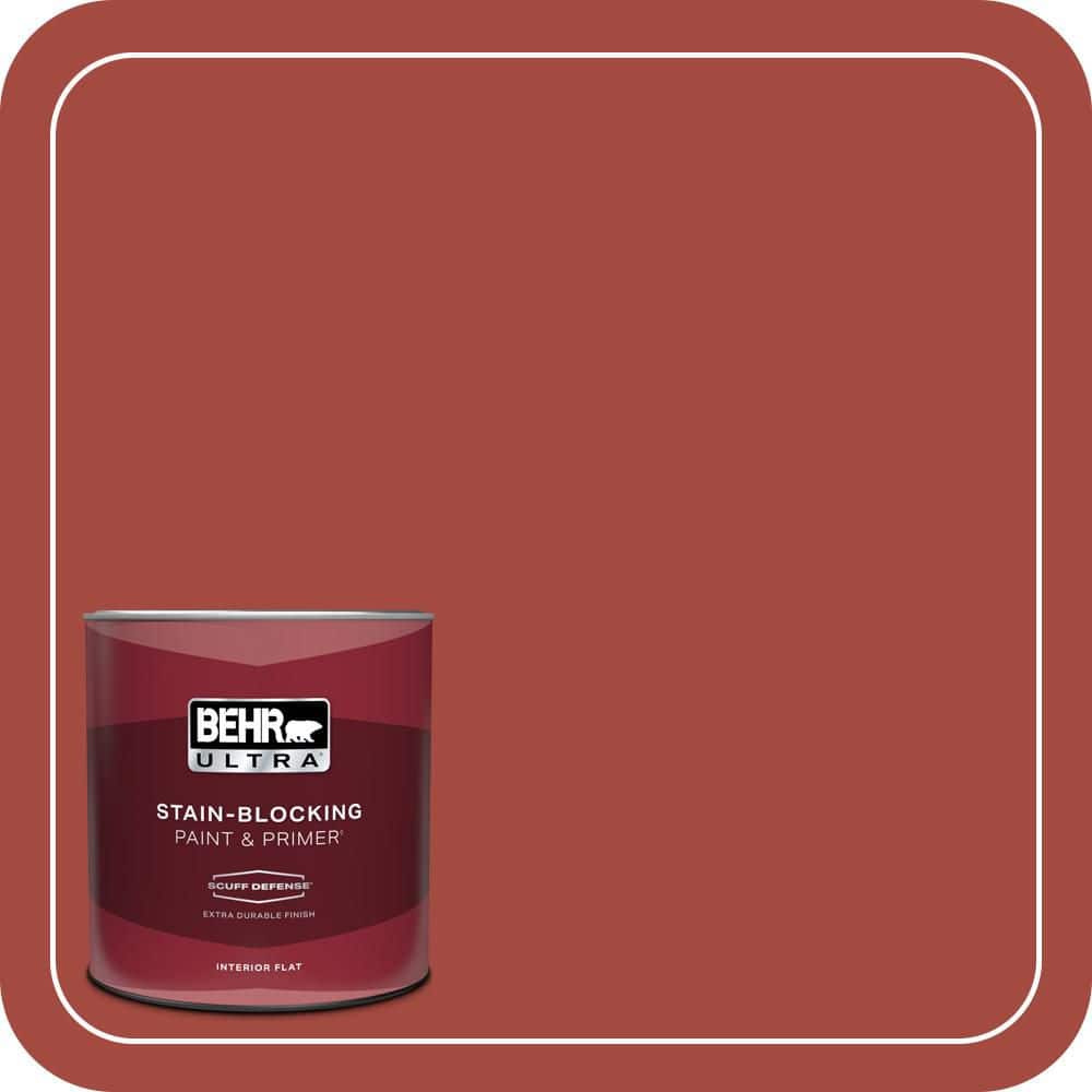 1 qt. #170D-7 Farmhouse Red Extra Durable Flat Interior Paint & Primer price history on PriceWatchPro