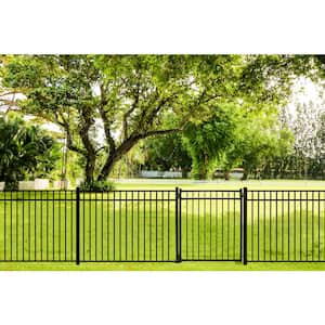 Cypress 4 ft. W x 4.5 ft. H Black Aluminum Fence Gate Kit