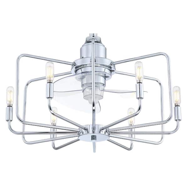 FANIMATION Influencer 22 in. Indoor Chrome Ceiling Fan with Light