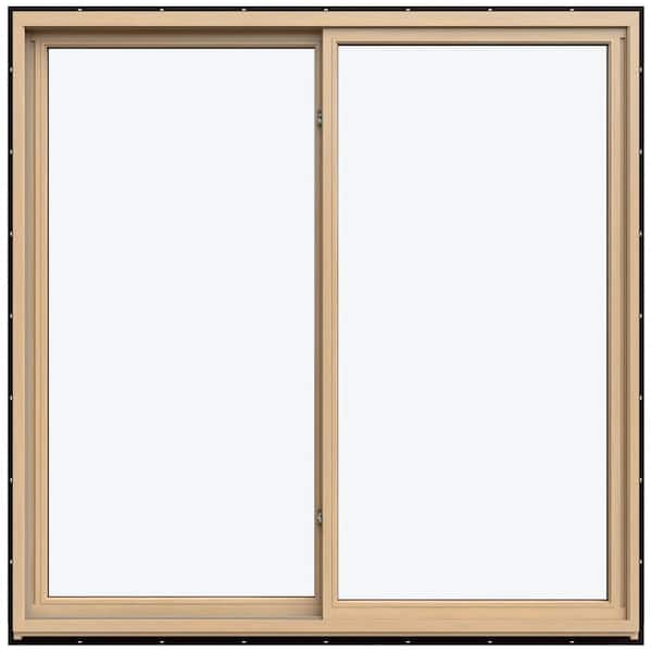 59.3125 in. x 59.5625 in. W-5500 Left-Hand Sliding Wood Clad Window
