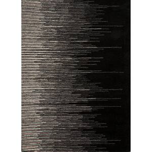 Sarafina Hand-Tufted Black/Cream 9 ft. x 12 ft. Stripes Area Rug