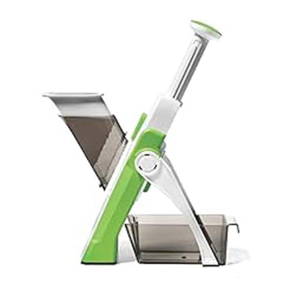 Stainless Steel Safe Mandoline Slicer, Vegetable Chopper with 4-Modes Adjustable Thickness(Set of 1, Green)