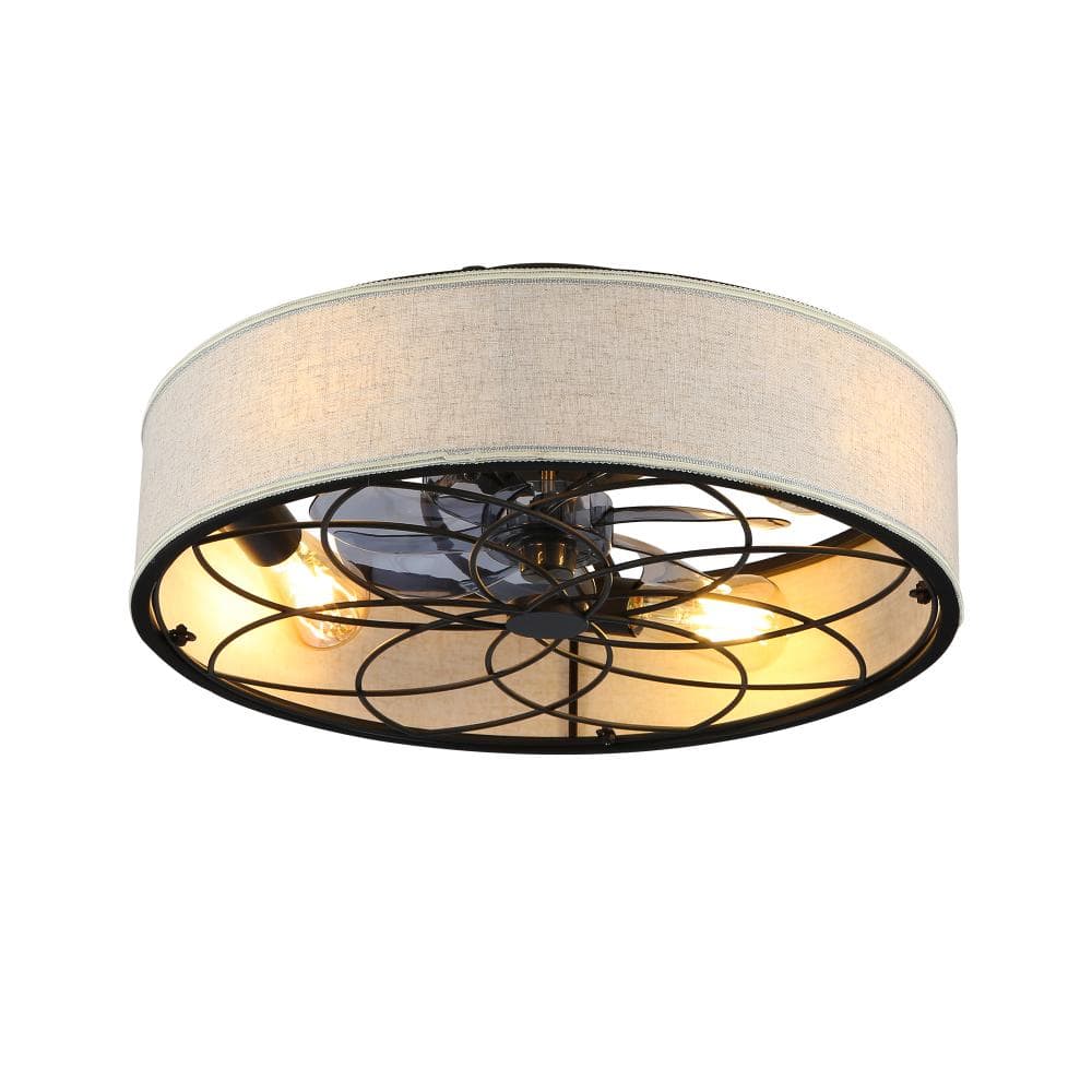 20 in. Black Caged Reversible Quiet DC Motor Ceiling Fan with Remote Control Reversible price history on PriceWatchPro