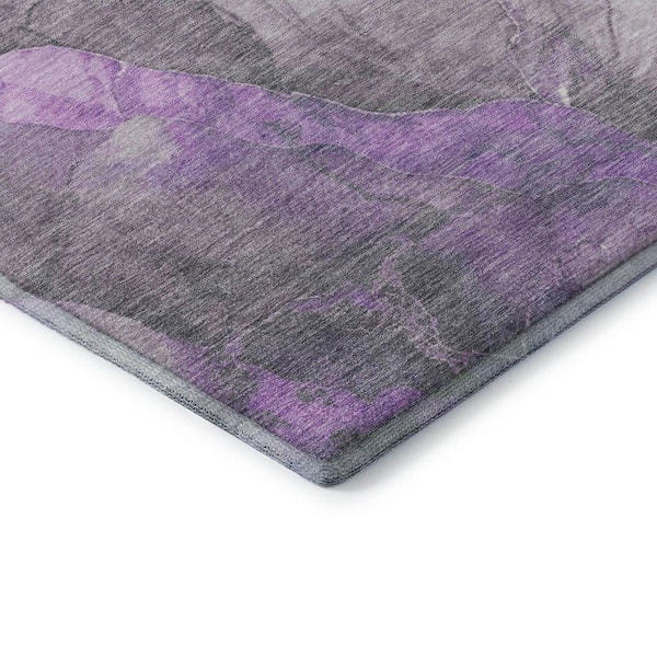 Mayfield Premium Machine Washable Abstract AMF1787 Purple 10 ft. x 14 ft. Area Rug