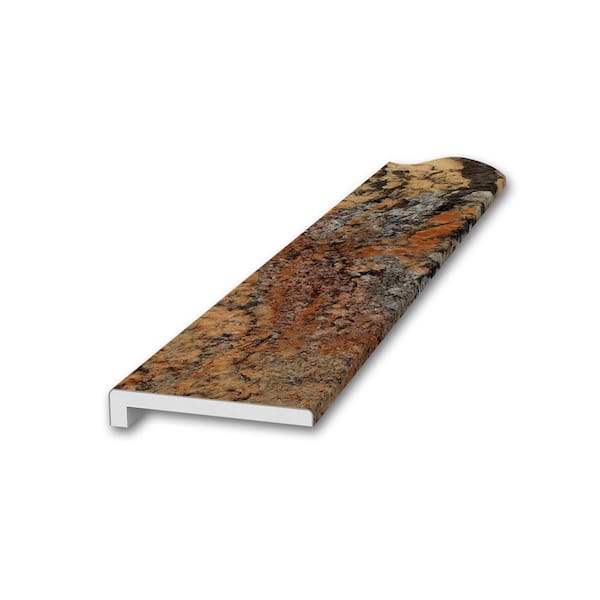 FlexStone 3 in. x 95 in. Standard Trim with 3/8 in. Lip in Crema Bordeaux
