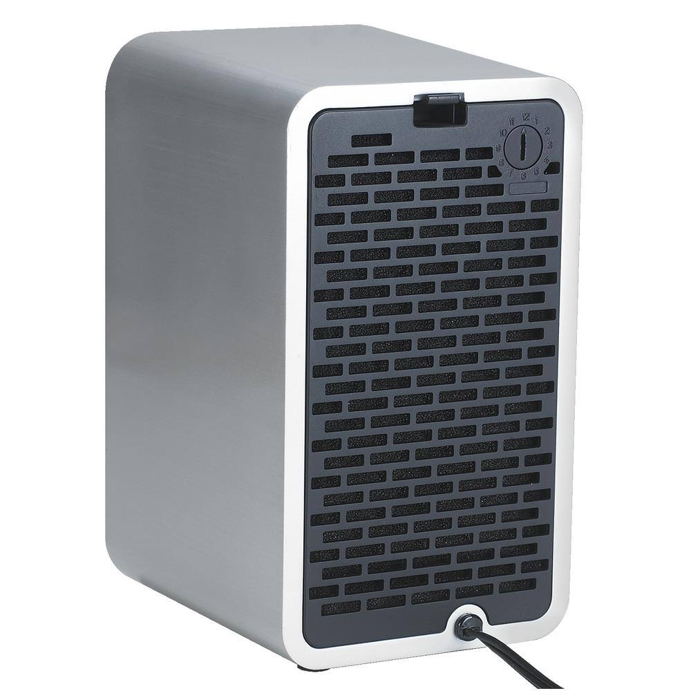 Gray Tabletop HEPA Air Purifier with Odor Absorbing Filter